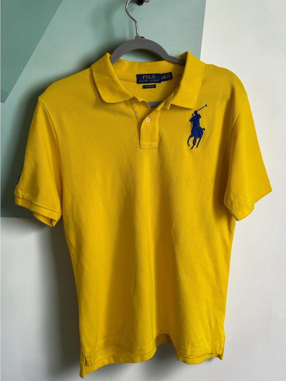 Polo by Ralph Lauren Yellow Polo with Blue Pony Embroidery